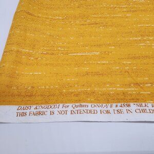 Quilting Craft Fabric Yellow Silk Ribbon Pattern Daisy Kingdom Dupioni  1yd-22"